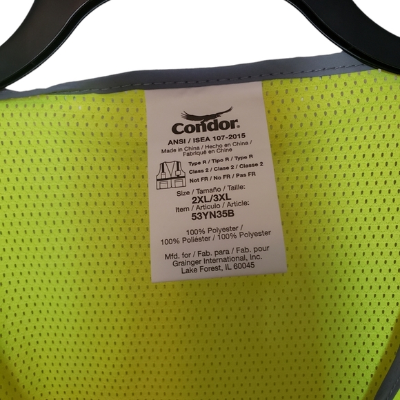 Condor 2xl/3xl Reflective Safety Vest - Picture 2 of 5